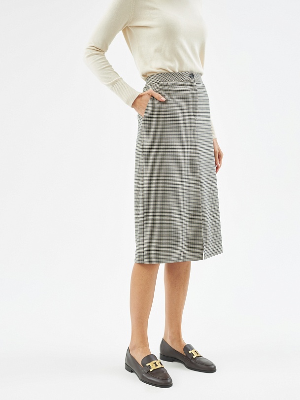 Юбка-карандаш удлиненного силуэта