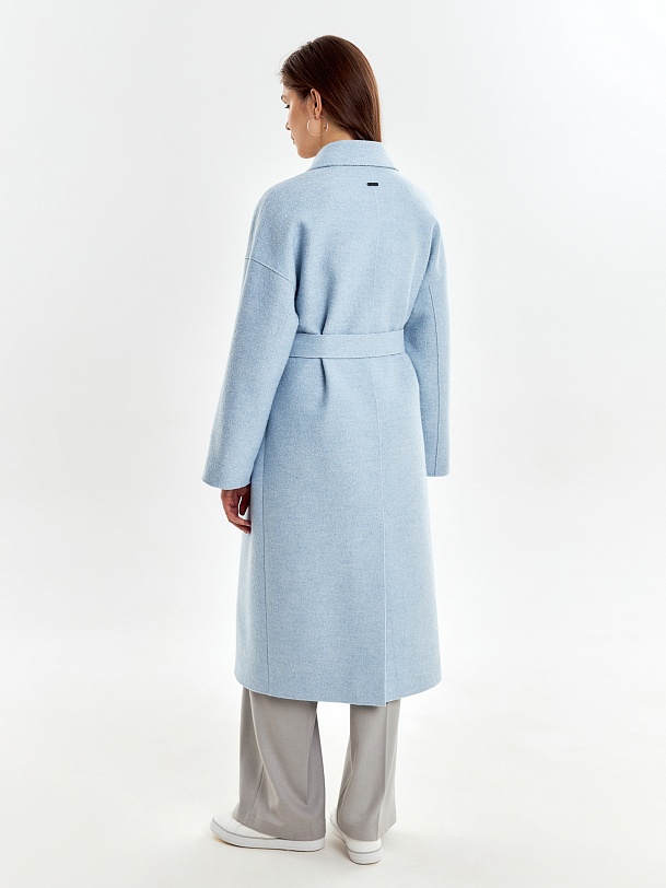 Пальто-халат из варёной шерсти