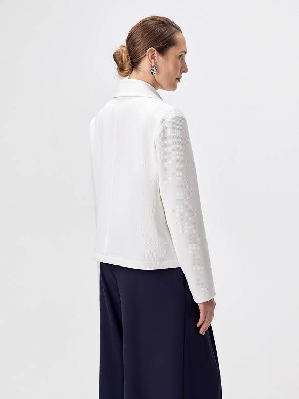 Укороченный жакет из фактурного трикотажа POMPA арт.3103050re0903