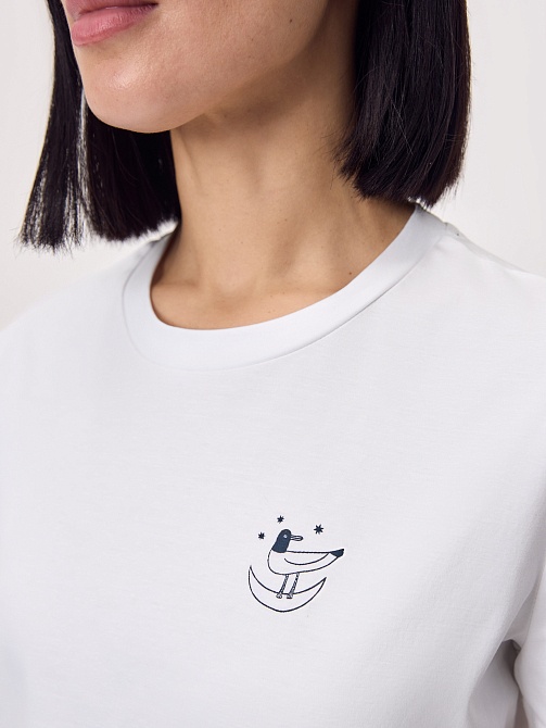 Футболка из 100% мерсеризированного хлопка с принтом