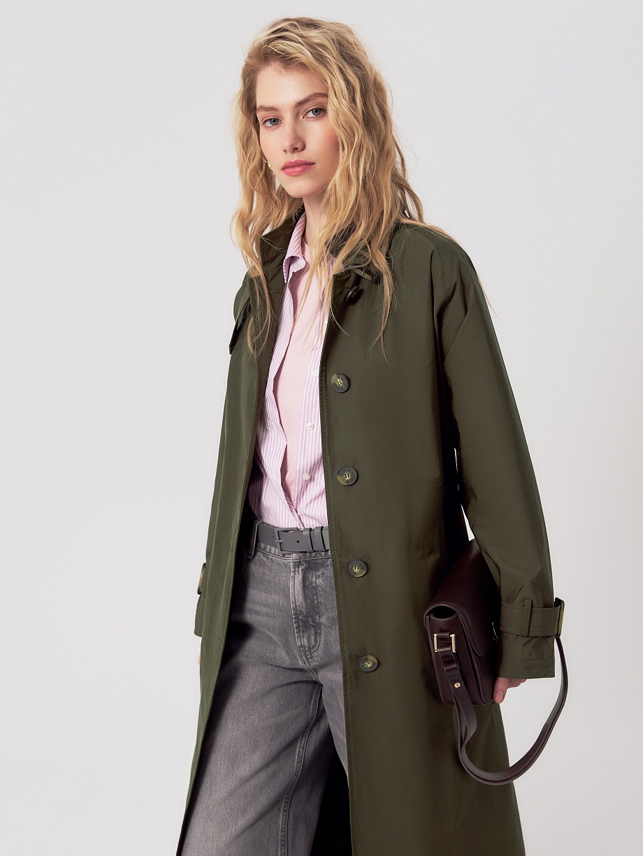 Тренч женский цвета хаки