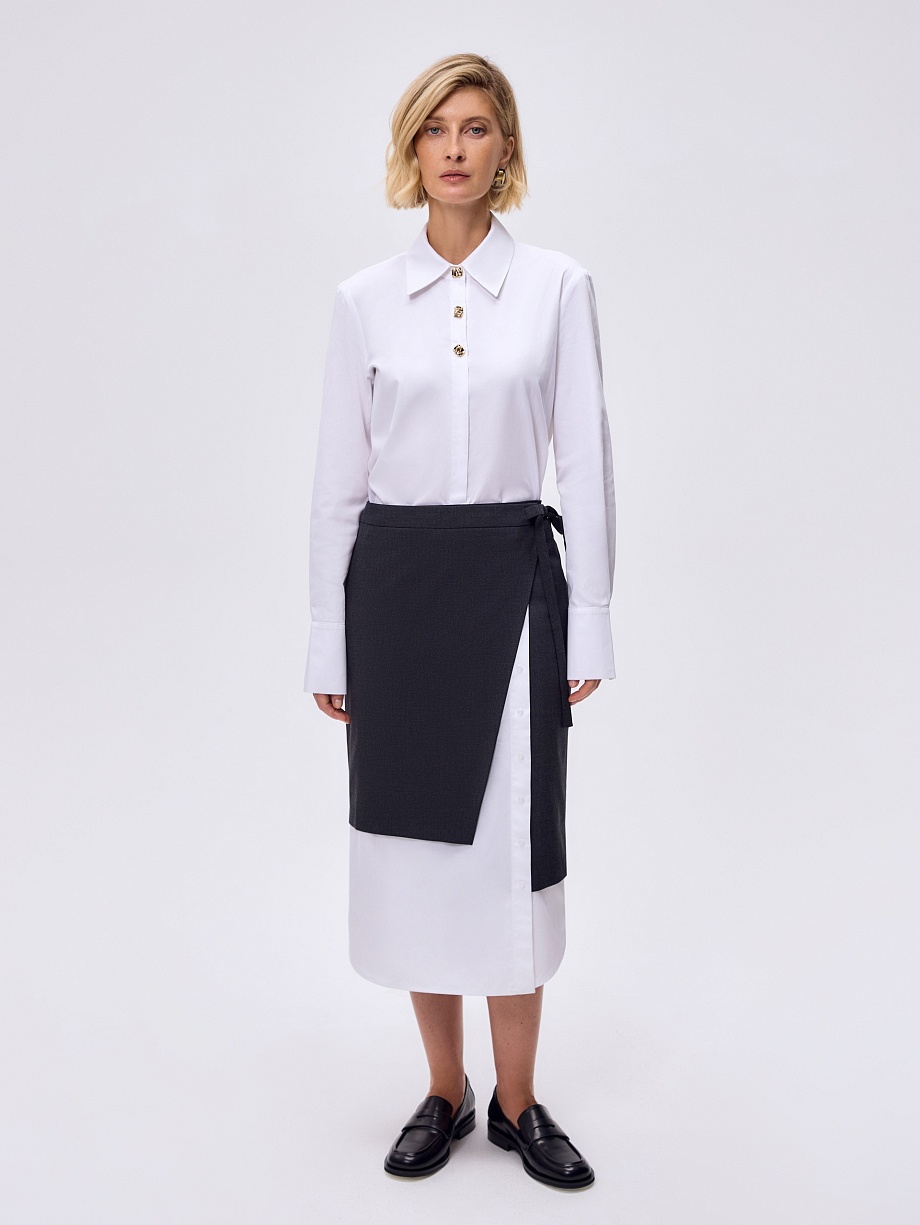 Юбка асимметричная с запахом