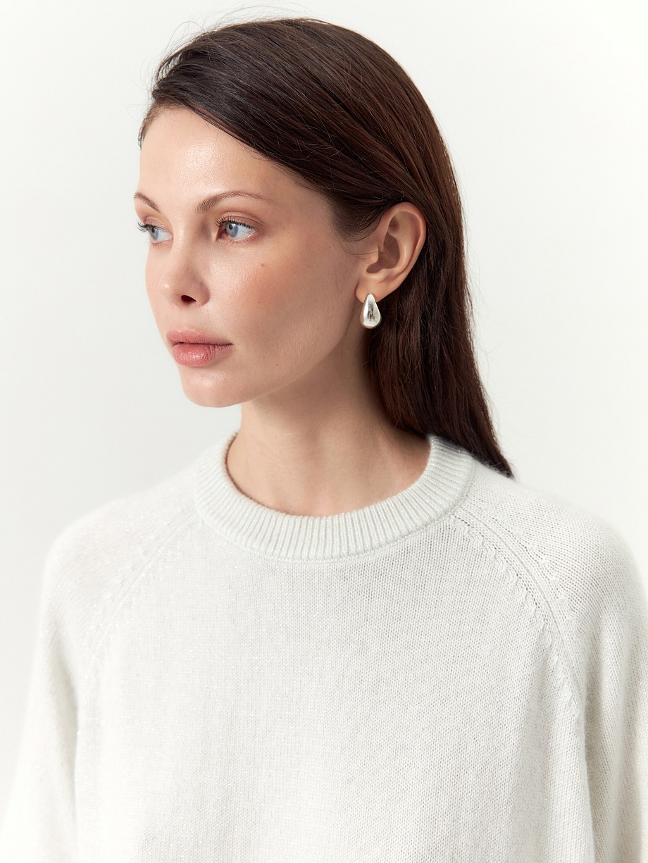 Джемпер с шерстью ангоры и люрексом