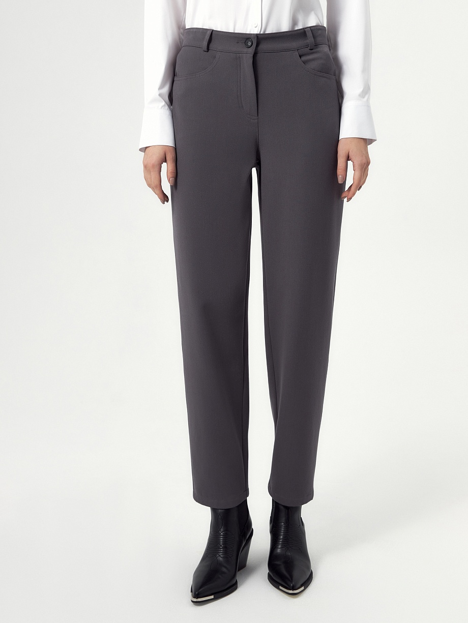 Брюки утеплённые из костюмной ткани