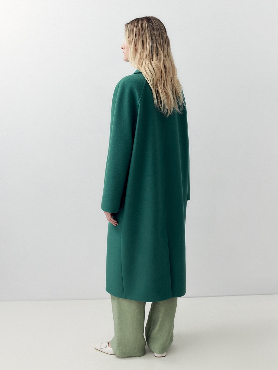 Демисезонное пальто из шерсти с мембраной