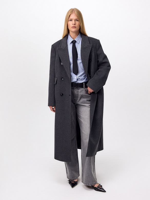Пальто из премиальной шерсти с мембраной и съёмной подстёжкой POMPA арт.1016172p91192