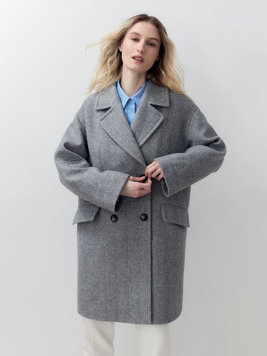 Демисезонное пальто из шерсти с мембраной