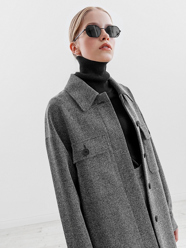 Жакет-рубашка прямая