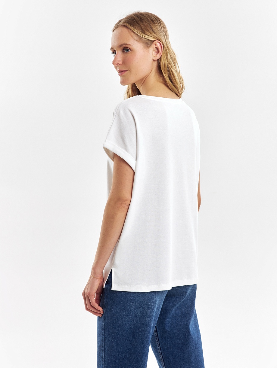 Футболка из 100% мерсеризированного хлопка