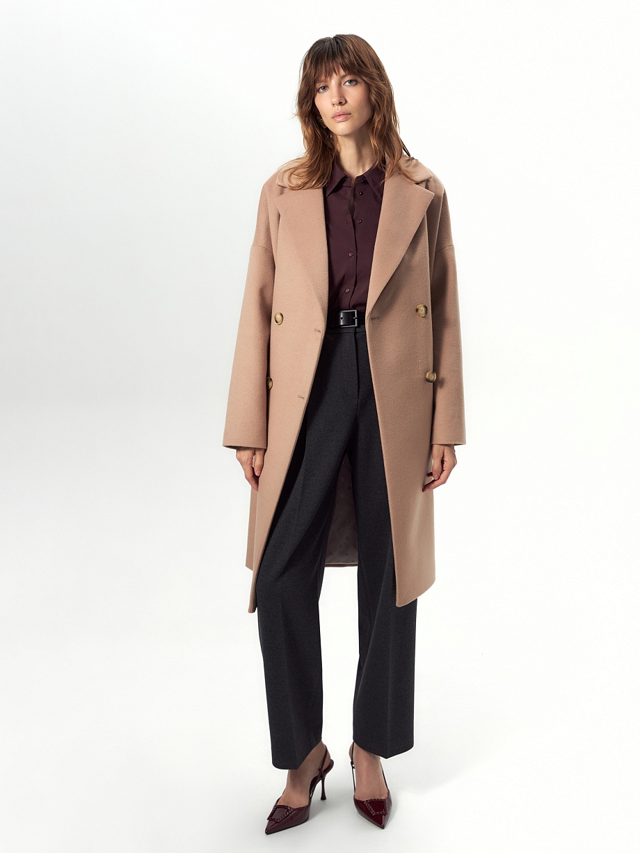 Шерстяное пальто с мембраной