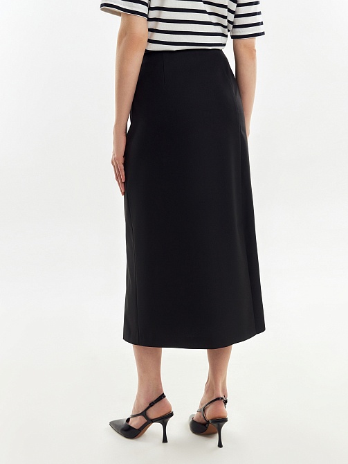 Юбка трапеция из костюмной ткани