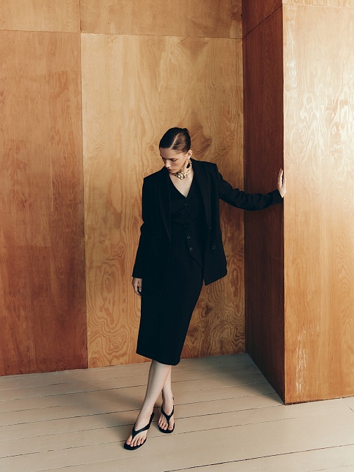 Юбка-карандаш из костюмной ткани