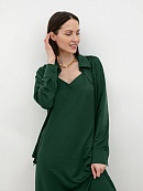 Рубашка женская зеленая с длинным рукавом POMPA арт.3147780sg0340