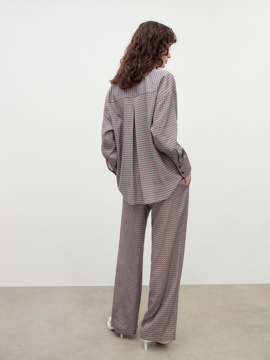 Свободные брюки на завязках из 100% тенселя