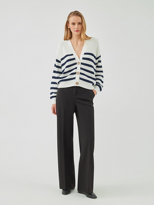 Кардиган в бретонскую полоску