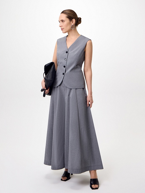 Жилет из костюмной ткани с хлопком