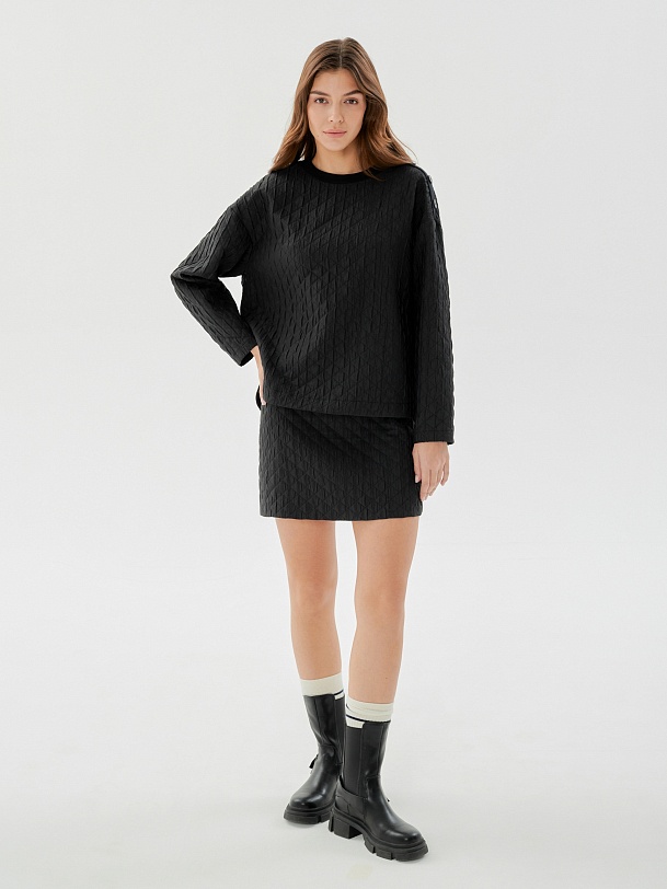 Джемпер из стеганой ткани