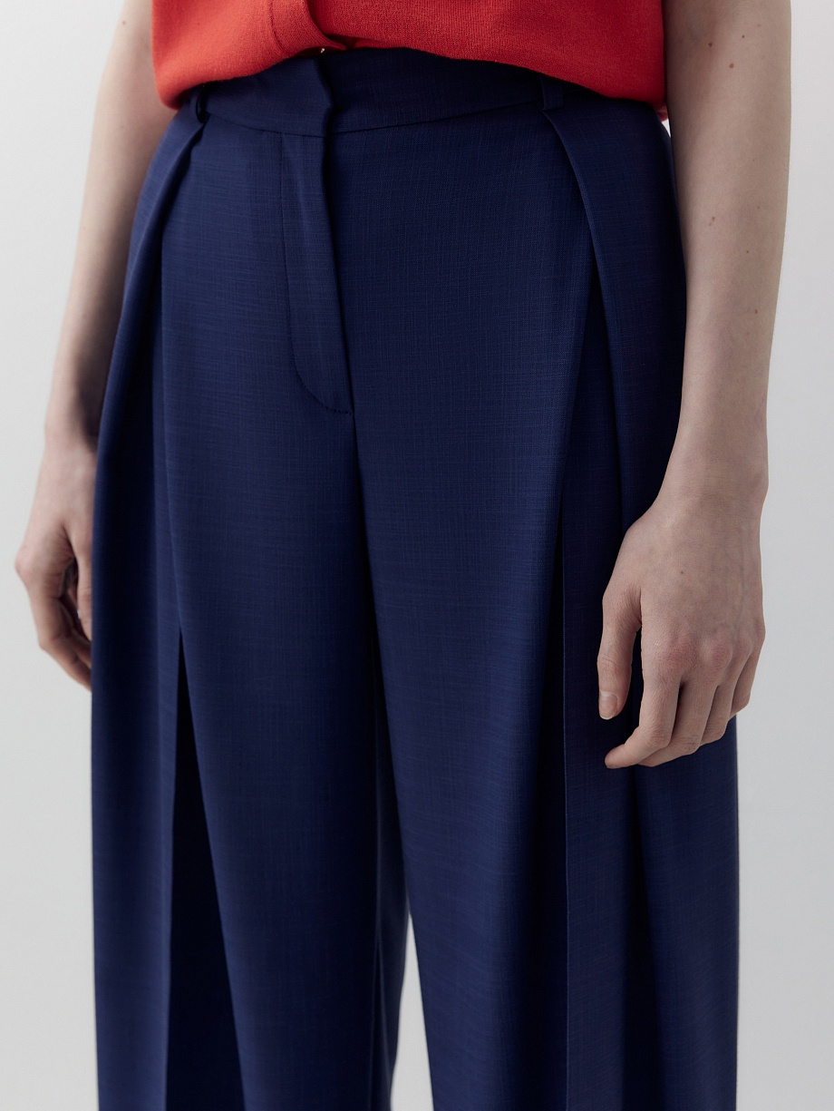 Широкие брюки из вискозной ткани