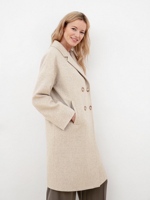 Шерстяное демисезонное пальто с мембраной