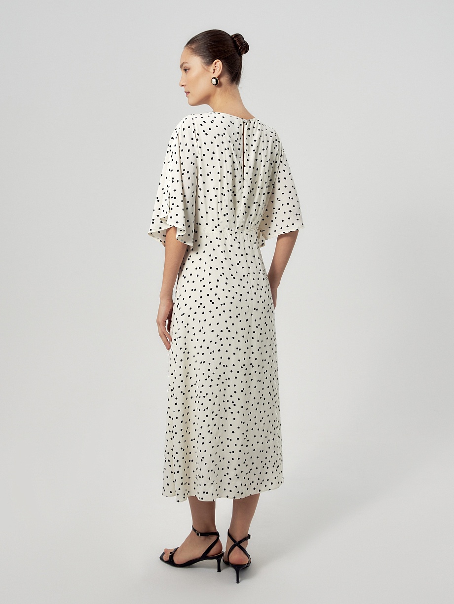 Платье из 100% вискозы в горошек