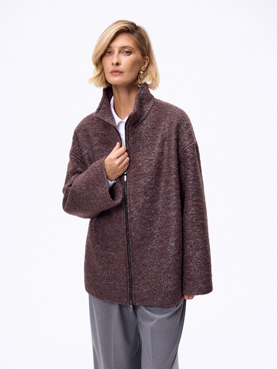 Пальто из шерсти с мембраной и утеплённой спинкой