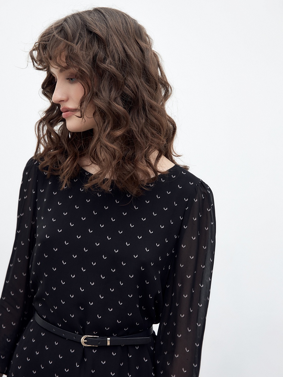 Платье из вискозного шифона