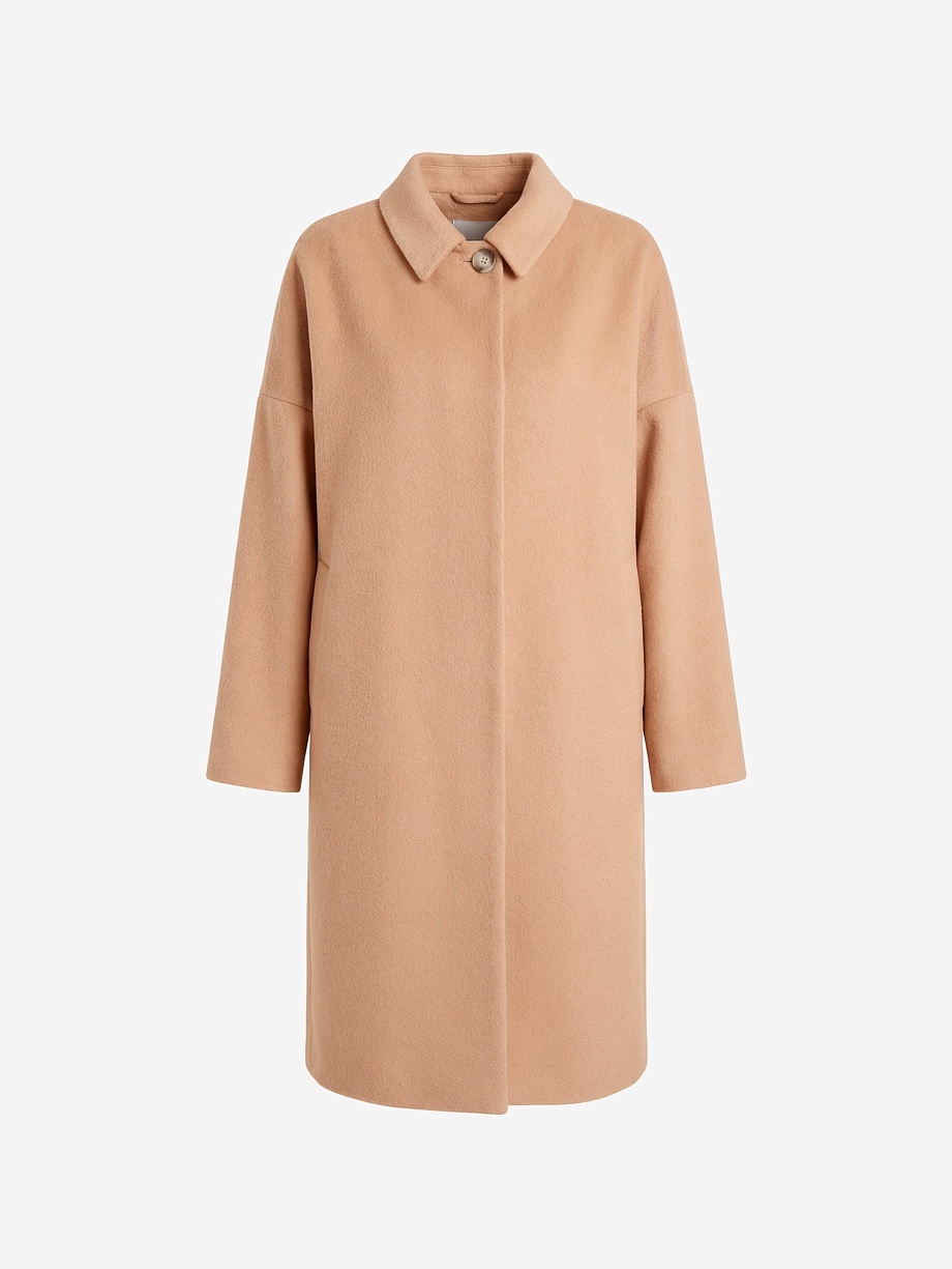 Шерстяное демисезонное пальто с мембраной