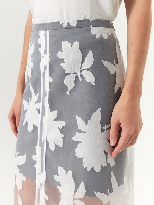 Юбка макси из органзы