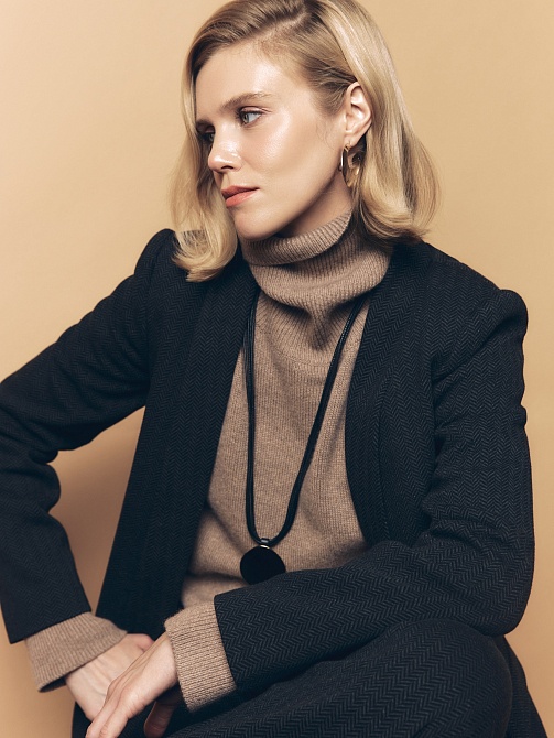 Жакет из жаккардового трикотажа