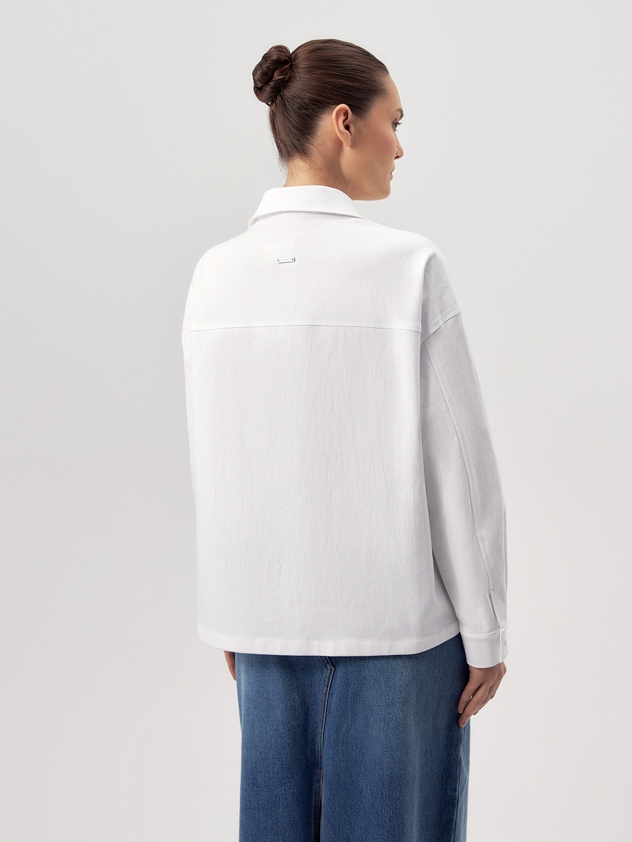 Прямой жакет из хлопка