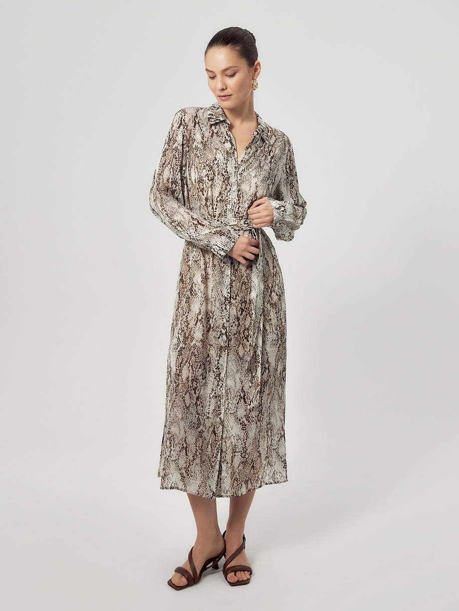 Платье-рубашка из 100% вискозы