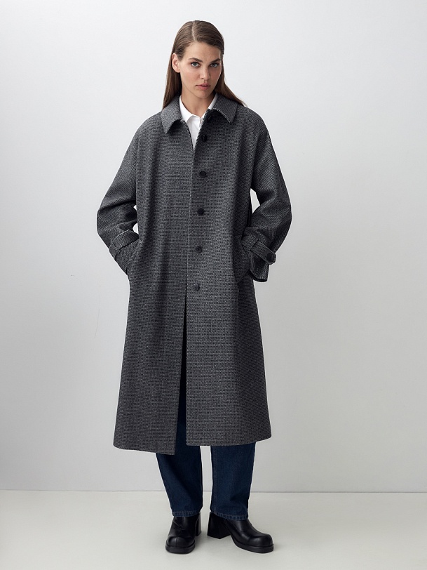 Шерстяное пальто с мембраной