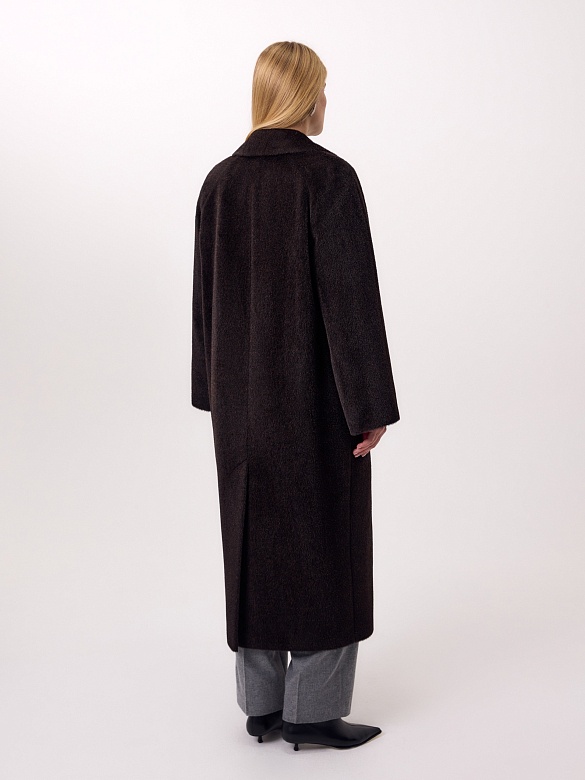 Пальто из шерсти Альпака Беби Сури с мембраной и утеплённой спинкой POMPA арт.1016552r90083