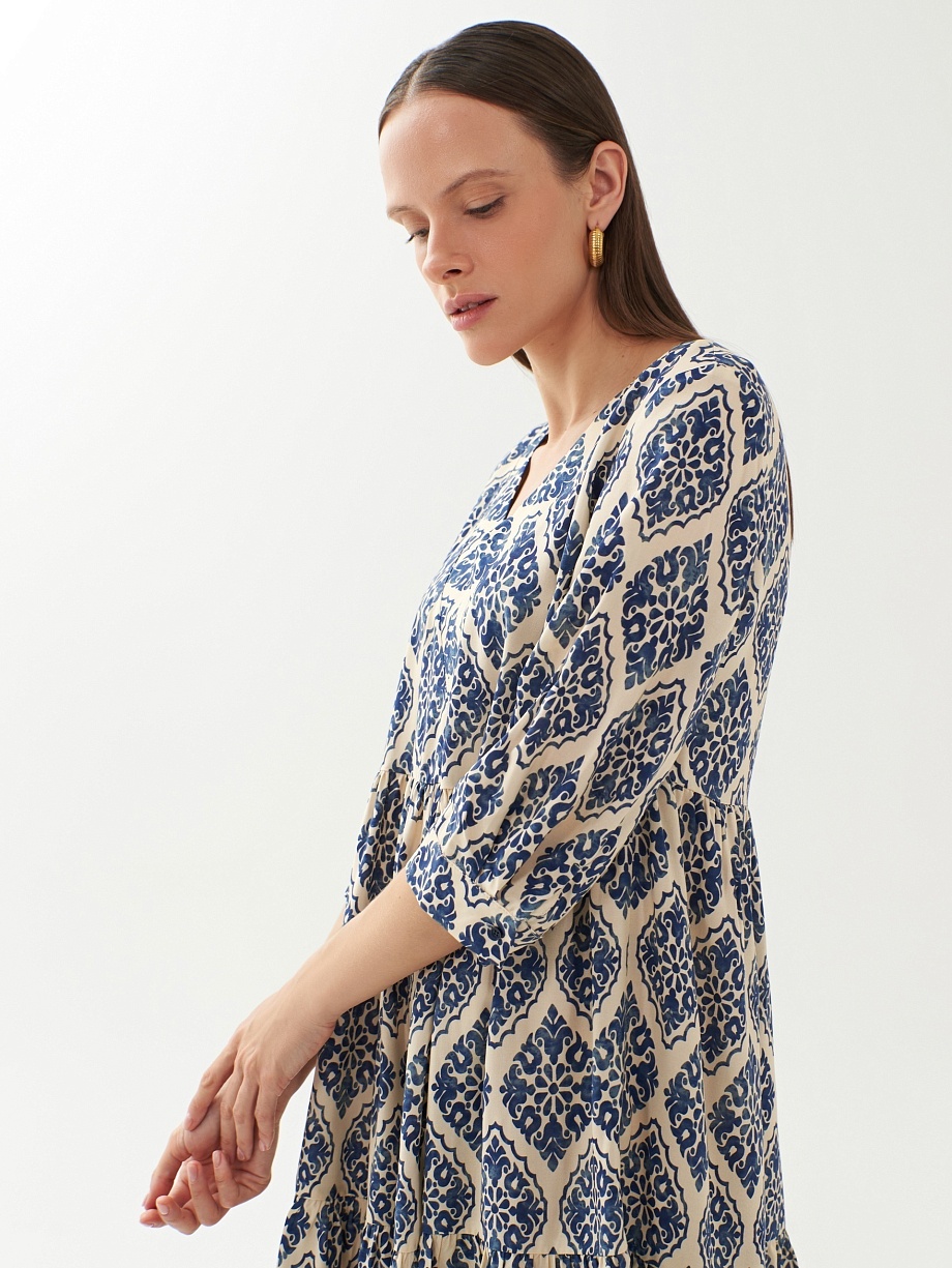 Свободное летнее платье из вискозы