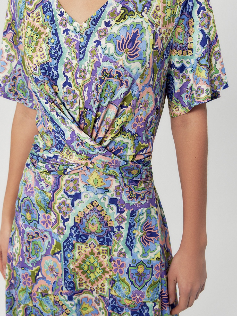 Платье макси из вискозного трикотажа