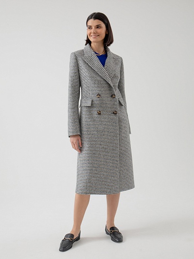 Пальто женское демисезонное из шерсти POMPA