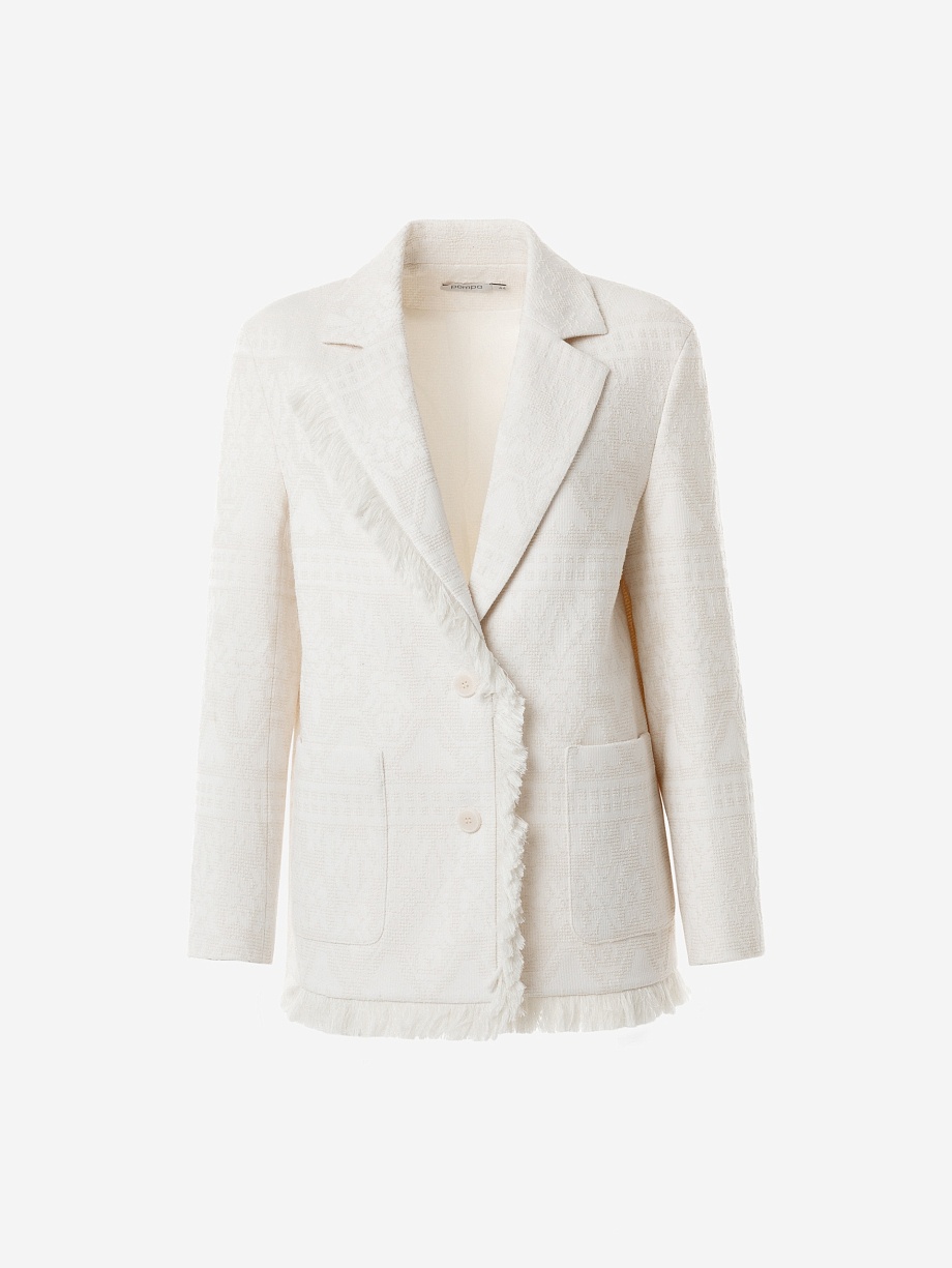 Летний жакет из хлопкового жаккарда