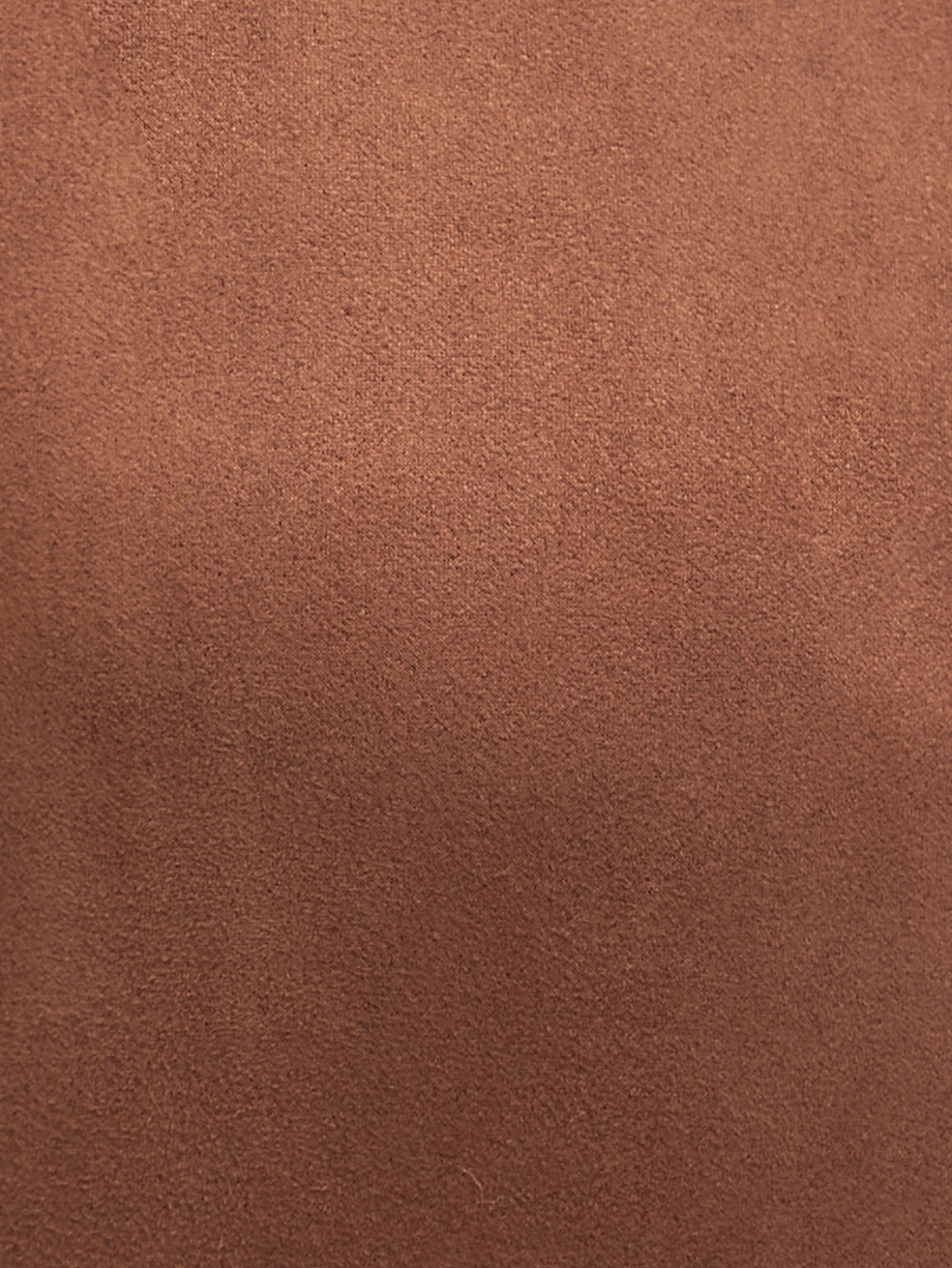 Прямое платье-миди из искусственной замши