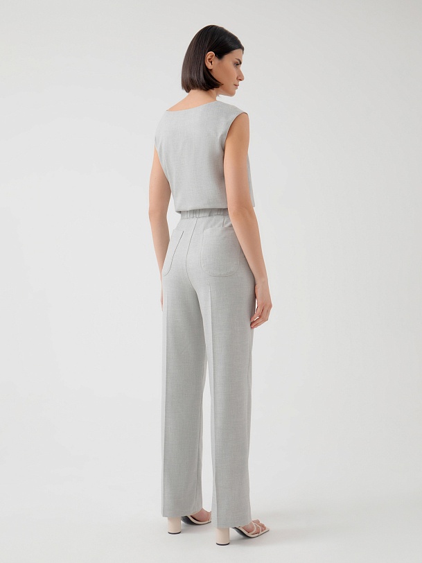 Брюки прямые на высокой посадке