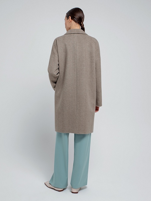 Шерстяное демисезонное пальто с мембраной