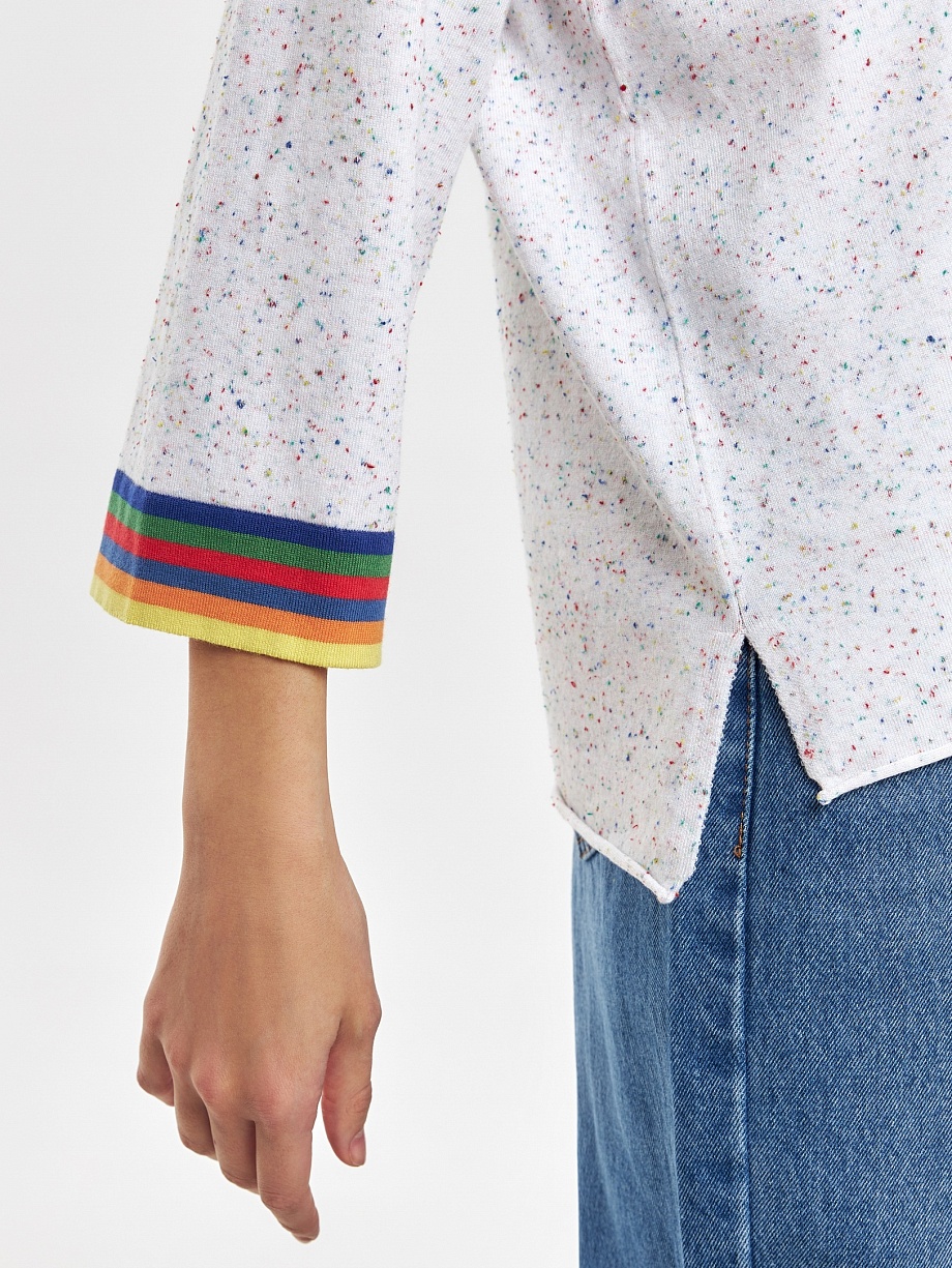 Вязаный джемпер свободного силуэта из вискозной пряжи