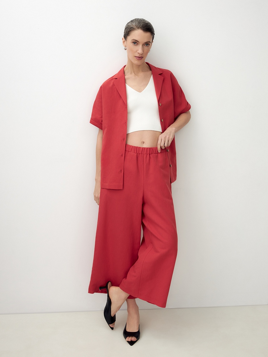 Летние брюки из льна и хлопка