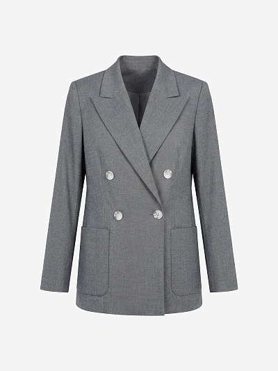 Классический жакет из костюмной ткани POMPA