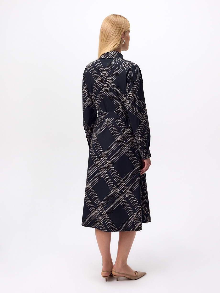 Платье-рубашка из хлопка