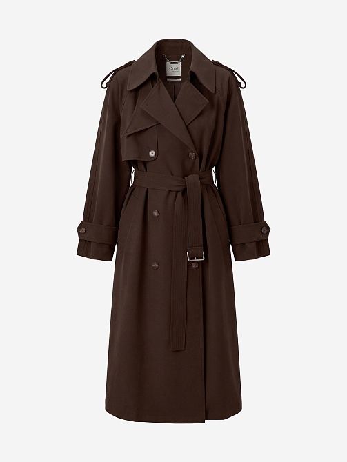Классический тренч с застёжкой на воротнике