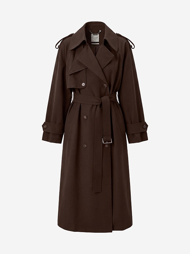 Классический тренч с застёжкой на воротнике