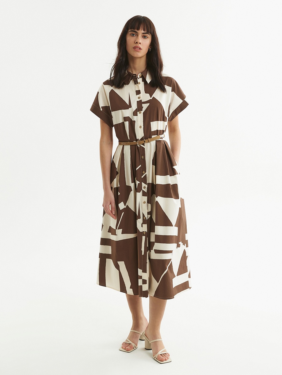 Платье-рубашка из 100% хлопка