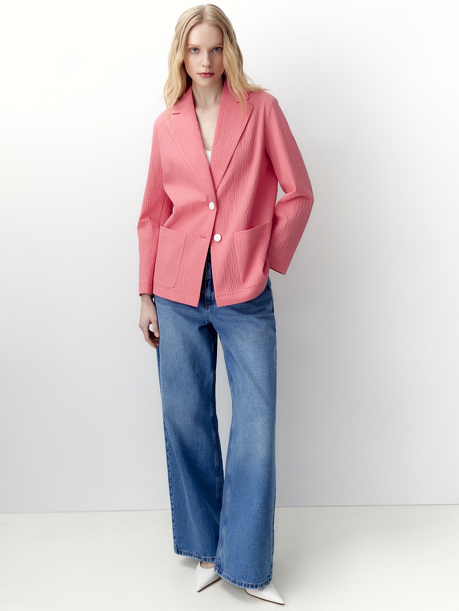 Летний жакет из фактурного хлопка