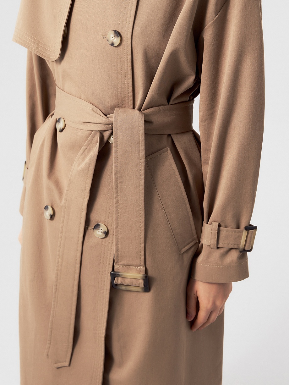 Классический женский бежевый тренч