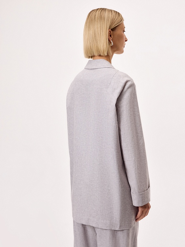 Жакет из хлопка и льна